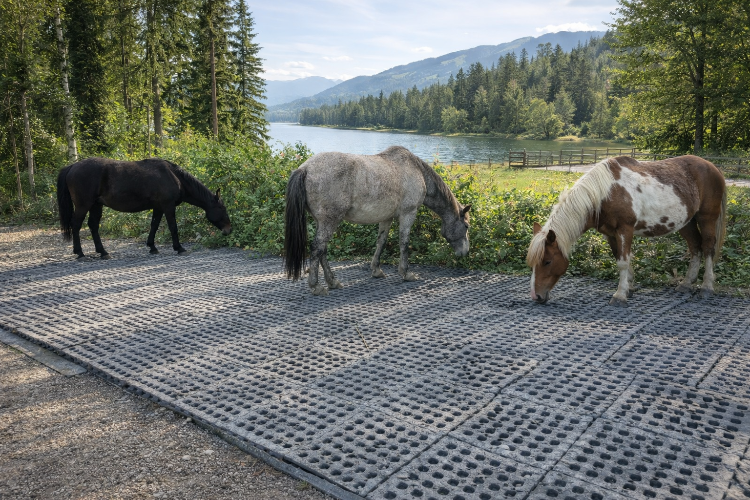 paddocktegel met open zijde naar beneden